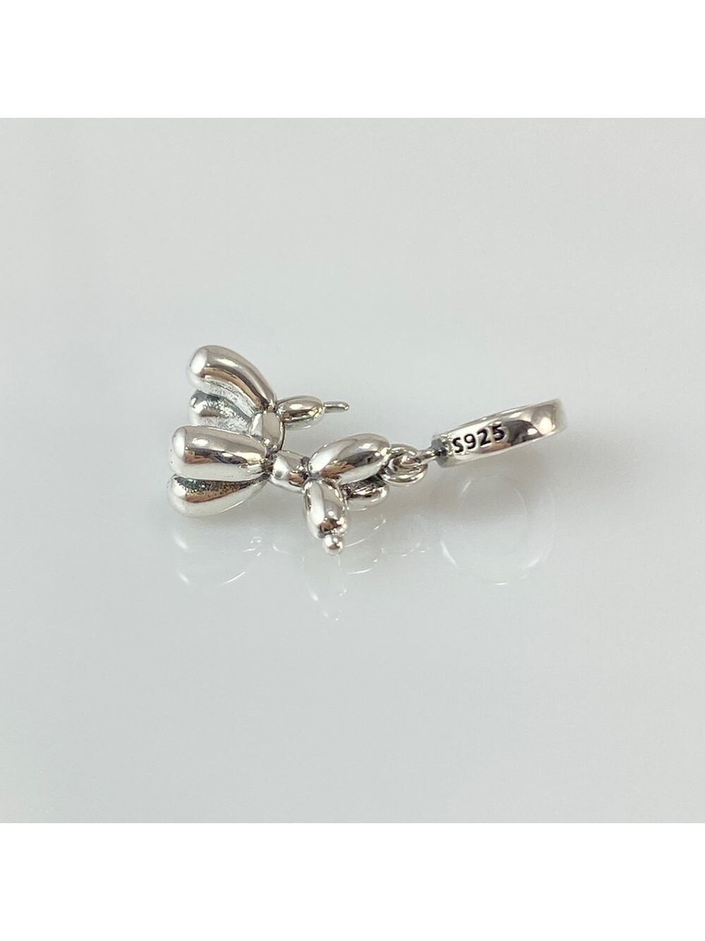 Sterling Silver Balloon Dog Dangle Charm - Picture 7 of 12